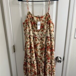 American Eagle Floral Spaghetti Strap Dress